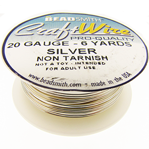 Craft Wire 20 Gauge Non-Tarnish Silver Qty:6 yds