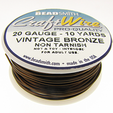 Load image into Gallery viewer, Craft Wire 20 Gauge Vintage Bronze Qty:10 yds
