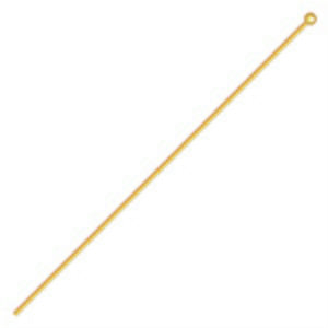 Gold Plated Headpins with Ball 2in 21 Gauge Qty:50