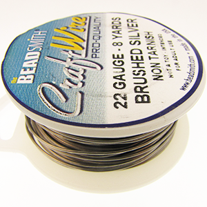 Craft Wire 22 Gauge Brushed Silver Qty:8 yds