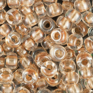 Miyuki Rocailles 8/0 0234 Crystal/Gold Color Lined 