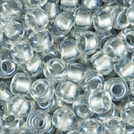 Miyuki Rocailles 8/0 0242 Crystal Sparkling Pewter Color Lined 