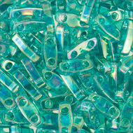 Miyuki Quarter Tila 2458 Teal AB Transparent Qty:1g