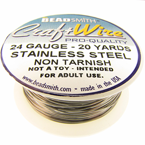 Craft Wire 24 Gauge Stainless Steel Qty:20 yds