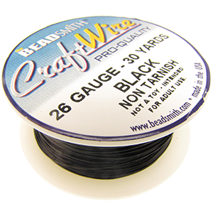 Craft Wire 26 Gauge Black Qty:30 yds