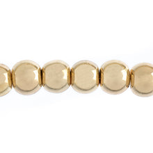 Load image into Gallery viewer, Metallized Glass Beads Gold 6mm Qty: 24&quot; Strand

