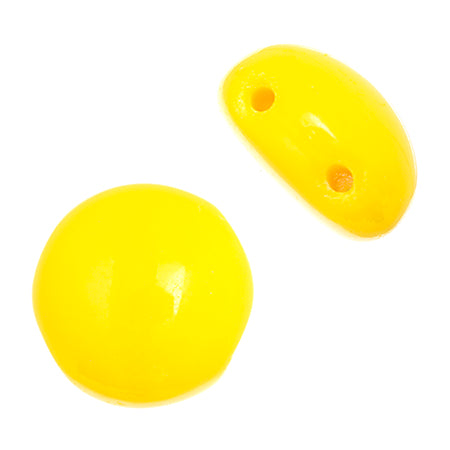 Czech Candy Beads 8mm Yellow Opaque Qty:22 Beads