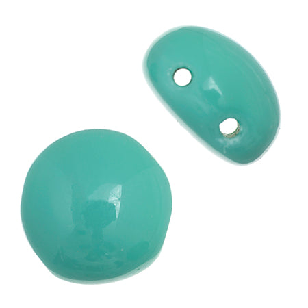 Czech Candy Beads 8mm Turquoise Opaque Qty:22 Beads