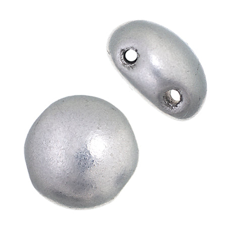 Czech Candy Beads 8mm Silver Bronze Opaque Qty:22 Beads