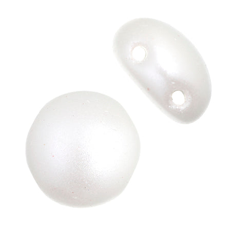 Czech Candy Beads 8mm White Pastel Pearl Qty:22 Beads