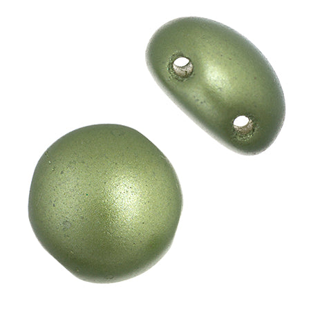 Czech Candy Beads 8mm Sage Green Pastel Pearl Qty:22 Beads