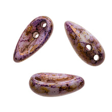 Load image into Gallery viewer, Czech Chilli Beads 4x11mm Alabaster Senegal Violet Qty:25 beads
