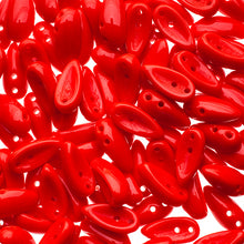Load image into Gallery viewer, Czech Chilli Beads 4x11mm Opaque Red Qty:25 beads
