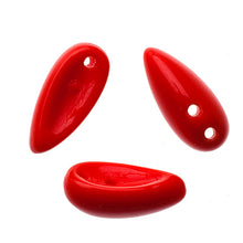 Load image into Gallery viewer, Czech Chilli Beads 4x11mm Opaque Red Qty:25 beads
