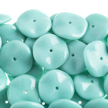 Load image into Gallery viewer, Czech Ripple Beads by Preciosa 12mm Turquoise Alabaster Opaque Qty:18
