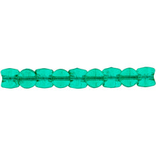 Load image into Gallery viewer, Czech Pellet Beads 4x6mm Light Emerald Transparent Qty:44 Strung
