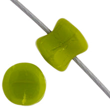 Load image into Gallery viewer, Czech Pellet Beads 4x6mm Olivine Alabaster Opaque Qty:44 Strung
