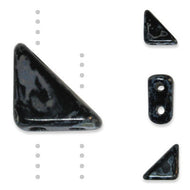 Czech Tango Beads 6mm Jet Silver Picasso Qty:5g