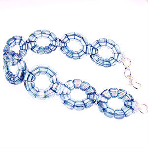 'Bubbles' Bracelet Kit in Blue Luster by Nela Kabelova for Matubo & The BeadSmith