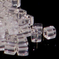 Miyuki Squares 3mm 0131 Crystal Transparent Qty:10g