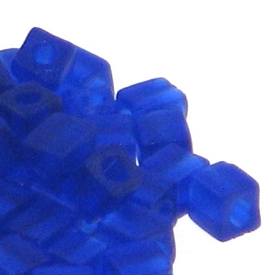 Miyuki Squares 3mm 0151F Cobalt Blue Transparent Matte Qty:10g