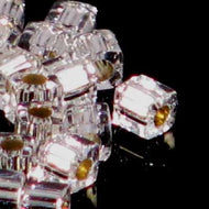 Miyuki Squares 3mm 0001 Crystal Transparent Silver Lined Qty:10g