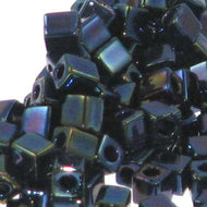 Miyuki Squares 3mm 0452 Dark Blue Iris Qty:10g