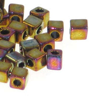 Miyuki Squares 3mm 0462 Gold Iris Qty:10g