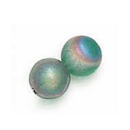 Czech Druk Rounds 3mm Frosted Teal Vitrail Light Qty: 50