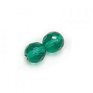Czech Faceted Fire Polished Rounds 3mm Teal Qty:50