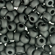 Miyuki Rocailles 8/0 0401F Black Opaque Matte 