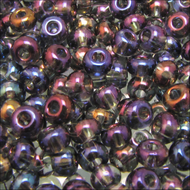 Czech Seedbeads 6/0 Black Diamond Transparent AB Qty:23g Tube
