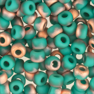 Miyuki Rocailles 8/0 0412F-27101 Green Turquoise Opaque Matte Capri Unions 