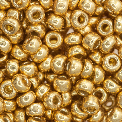 Miyuki Rocailles 11/0 4202 Duracoat Galvanized Gold Qty:10g Tube