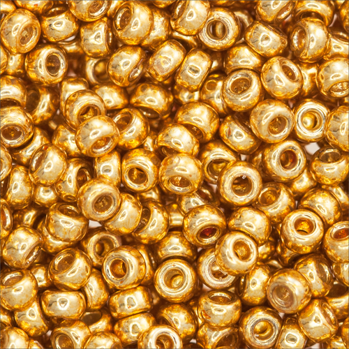Miyuki Rocailles 15/0 4203 Duracoat Galvanized Yellow Gold Qty:10g Tube