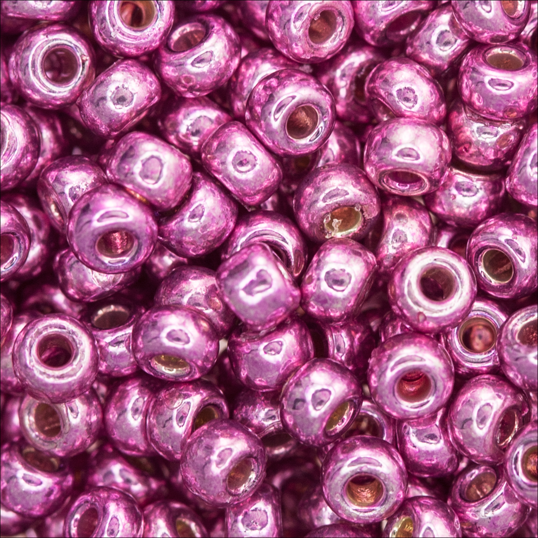 Miyuki Rocailles 11/0 4210 Duracoat Galvanized Hot Pink Qty:10g Tube