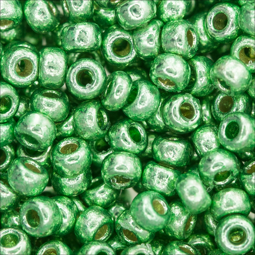Miyuki Rocailles 11/0 4214 Duracoat Galvanized Dark Mint Green Qty:10g Tube