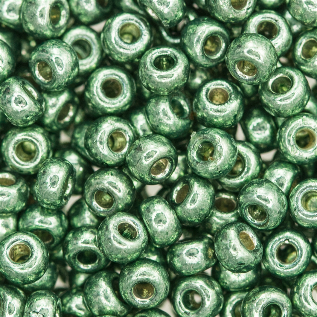 Miyuki Rocailles 11/0 4215 Duracoat Galvanized Sea Green Qty:10g Tube