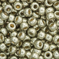 Miyuki Rocailles 11/0 4221 Duracoat Galvanized Light Smokey Pewter Qty:10g Tube