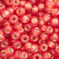 Miyuki Rocailles 11/0 4234 Duracoat Watermelon Silver Lined Qty:10g Tube