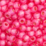Miyuki Rocailles 11/0 4239 Duracoat Hot Pink Silver Lined Qty:10g Tube