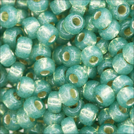 Miyuki Rocailles 11/0 4241 Duracoat Dark Mint Dyed Silver Lined Qty:10g Tube