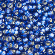 Miyuki Rocailles 15/0 4281 Duracoat Navy Blue Silver Lined Qty:10g Tube