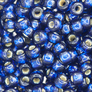 Miyuki Rocailles 11/0 4281 Duracoat Navy Blue Silver Lined Qty:10g Tube
