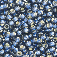 Miyuki Rocailles 15/0 4282 Duracoat Dark Navy Blue Silver Lined Qty:10g Tube