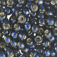 Miyuki Rocailles 8/0 4282 Duracoat Dark Navy Blue Silver Lined