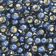 Miyuki Rocailles 11/0 4282 Duracoat Dark Navy Blue Silver Lined Qty:10g Tube
