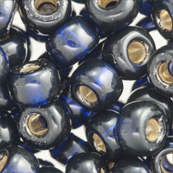 Miyuki Rocailles 6/0 4282 Duracoat Dark Navy Blue Silver Lined