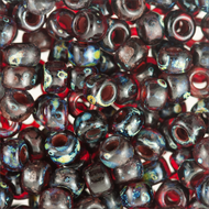 Miyuki Rocailles 8/0 4504 Garnet Transparent Picasso 