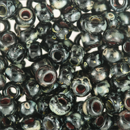 Miyuki Rocailles 8/0 4511 Smokey Black Matte Picasso 